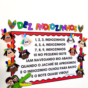 cartaz da cantiga “10 Indiozinhos”