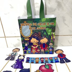 Encante as crianças com a Sacolinha Teatral Branca de Neve!