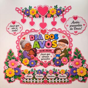💗 Painel Dia dos Avós — Amor que abraça gerações!