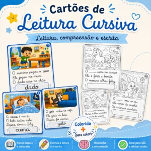 Cartões de Leitura Cursiva